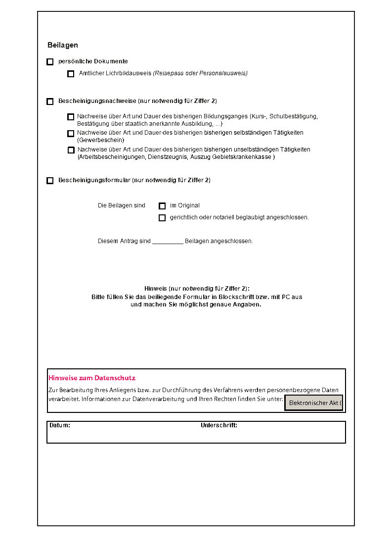 Antrag EWR-Bescheinigung natürliche Person Form 14 Page2